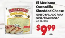Vallarta Supermarkets El Mexicano Quesadilla Shredded Cheese/QUESO RALLADO PARA QUESADILLA BOLSA offer
