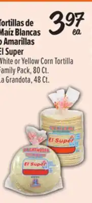 El Super White or Yellow Corn Tortilla offer