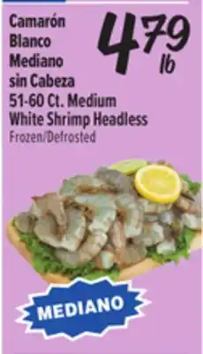 El Super 51-60 Ct. Medium White Shrimp Headless offer