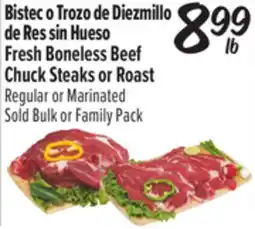 El Super Fresh Boneless Beef Chuck Steaks or Roast offer
