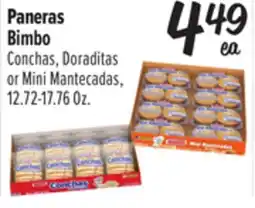 El Super Conchas, Doraditas or Mini Mantecadas offer