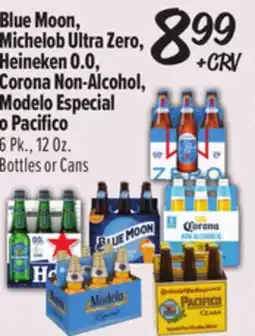 El Super Blue Moon, Michelob Ultra Zero, Heineken 0.0, Corona Non-Alcohol, Modelo Especial o Pacifico offer