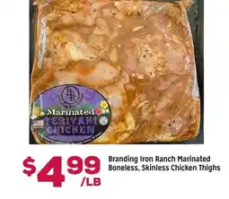Grocery Outlet Branding Iron Ranch Marinated Boneless, Skinless Chicken Thighs offer