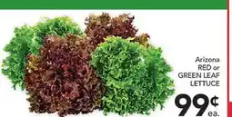 Pete's Fresh Market Arizona RED or GREEN LEAF LETTUCE offer