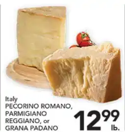 Pete's Fresh Market Italy PECORINO ROMANO, PARMIGIANO REGGIANO, or GRANA PADANO offer