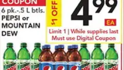 Pete's Fresh Market PEPSI or MOUNTAIN DEW offer
