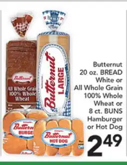 Pete's Fresh Market Butternut BREAD or HOT DOG offer