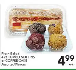 Pete's Fresh Market Fresh Baked 4 ct. JUMBO MUFFINS or COFFEE CAKE offer