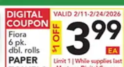 Pete's Fresh Market Fiora 6 pk. dbl. rolls PAPER offer