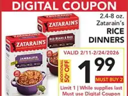 Pete's Fresh Market 2.4-8 oz. Zatarain's RICE DINNERS offer