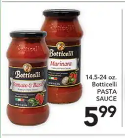 Pete's Fresh Market 14.5-24 oz. Botticelli PASTA SAUCE offer