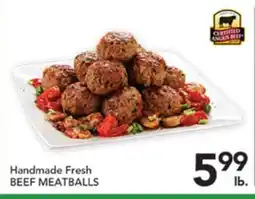 Pete's Fresh Market Handmade Fresh BEEF MEATBALLS offer