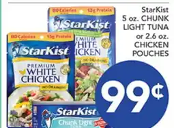 Pete's Fresh Market StarKist 5 oz. CHUNK LIGHT TUNA or 2.6 oz. CHICKEN POUCHES offer