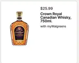 Walgreens Crown Royal Canadian Whisky, 750ml offer