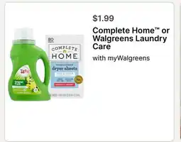 Walgreens Complete Home or Walgreens Laundry Care offer