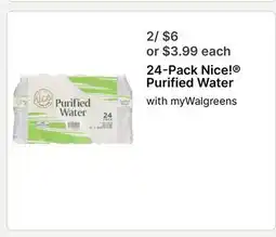 Walgreens 24-Pack Purified Water offer