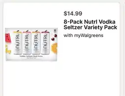 Walgreens 8-Pack Nutrl Vodka Seltzer Variety Pack offer