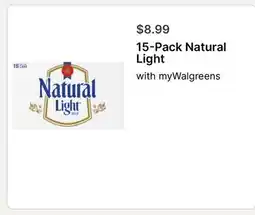 Walgreens 15-Pack Natural Light offer
