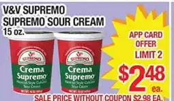 Torres Supermercado V&V SUPREMO SUPREMO SOUR CREAM offer
