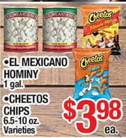 Torres Supermercado • EL MEXICANO HOMINY • CHEETOS CHIPS offer