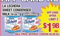 Torres Supermercado LA LECHERA SWEET CONDENSED MILK offer
