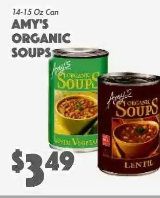 The Food Emporium Amys Organic Soups offer