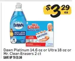 Winn Dixie Dawn Platinum or Mr. Clean Erasers offer