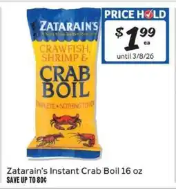Winn Dixie Zatarain's Instant Crab Boil 16 oz offer