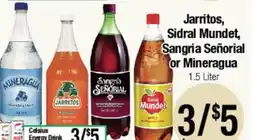 Big Saver Foods Jarritos, Sidral Mundet, Sangria Señorial or Mineragua offer