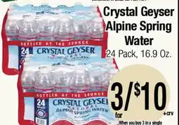 Big Saver Foods Crystal Geyser Alpine Spring Water offer