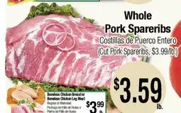 Big Saver Foods Costillas de Puerco Entero offer
