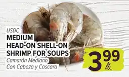 Cermak Fresh Market USDC MEDIUM HEAD-ON SHELL-ON SHRIMP FOR SOUPS offer