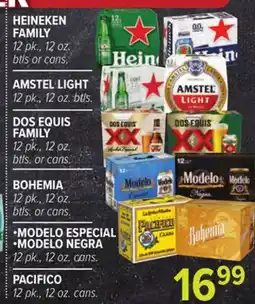 Cermak Fresh Market HEINEKEN FAMILY, AMSTEL LIGHT, DOS EQUIS FAMILY, BOHEMIA, ·MODELO ESPECIAL ·MODELO NEGRA, PACIFICO offer