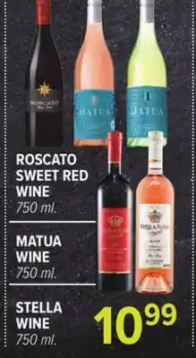 Cermak Fresh Market MATUA WINE, ROSCATO SWEET RED WINE, STELLA WINE offer