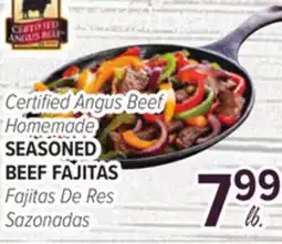 Cermak Fresh Market Certified Angus Beef Homemade SEASONED BEEF FAJITAS offer