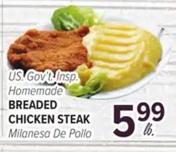 Cermak Fresh Market US. Gov't. Insp. Homemade BREADED CHICKEN STEAK offer