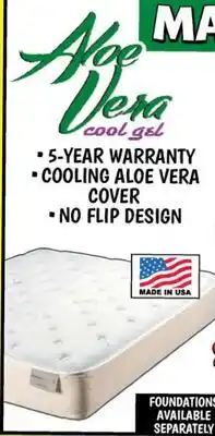 Ollie's ALOE VERA TWIN MATTRESS offer