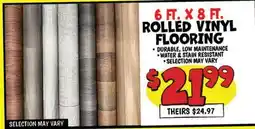 Ollie's 6 FT. X 8 FT. ROLLED VINYL FLOORING offer