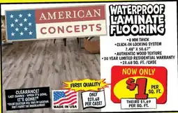 Ollie's WATERPROOF LAMINATE FLOORING offer