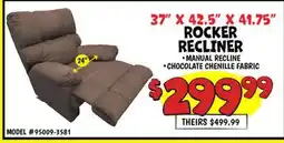 Ollie's 37 X 42.5 X 41.75 ROCKER RECLINER offer