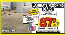 Ollie's LAMINATE FLOORING DEALS! offer