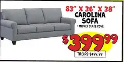 Ollie's 83 X 36 X 38 CAROLINA SOFA offer