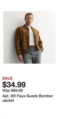 Kohl's Apt. 9 Faux Suede Bomber Jacket offer