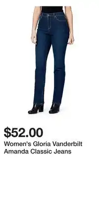Kohl's Women's Gloria Vanderbilt Amanda Classic Jeans offer