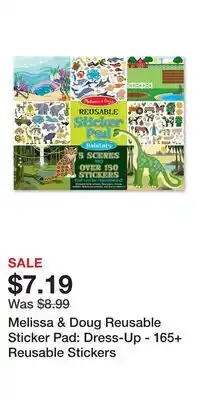 Kohl's Melissa & Doug Reusable Sticker Pad: Dress-Up - 165+ Reusable Stickers offer