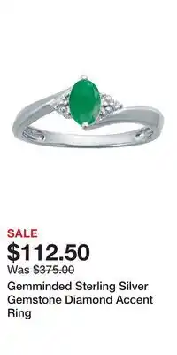 Kohl's Gemminded Sterling Silver Gemstone Diamond Accent Ring offer