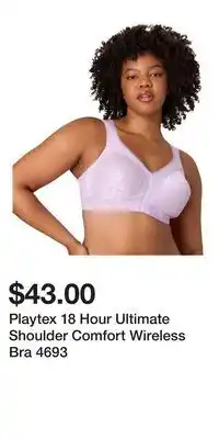 Kohl's Playtex 18 Hour Ultimate Shoulder Comfort Wireless Bra 4693 offer