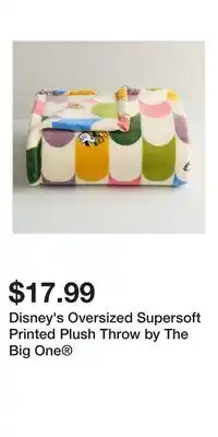 Kohl's Disney's Oversized Supersoft Printed Plush Throw by The Big One offer