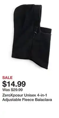 Kohl's ZeroXposur Unisex 4-in-1 Adjustable Fleece Balaclava offer