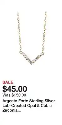 Kohl's Argento Forte Sterling Silver Lab-Created Opal & Cubic Zirconia Earring Set offer